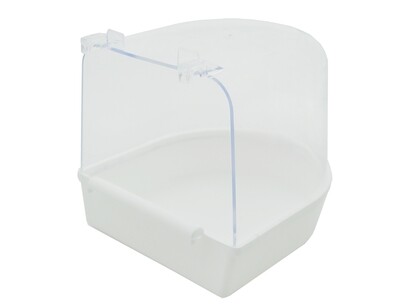 Baignoire en plastique blanc L 14x14x14 cm.